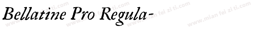 Bellatine Pro Regula字体转换